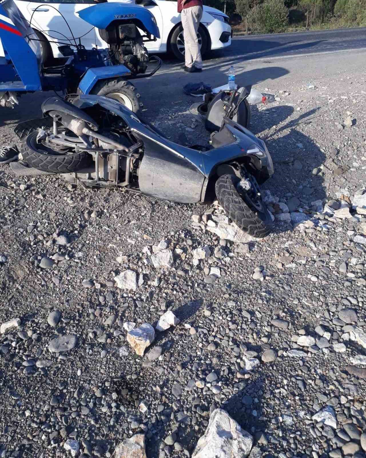 Alaplı&rsquo;da motosiklet kazası:1 yaralı
