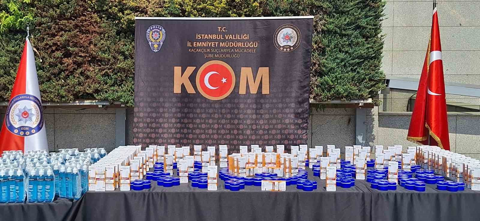 İstanbul’da 40 milyon lira değerinde kaçak ve sahte kozmetik ürün ele geçirildi
