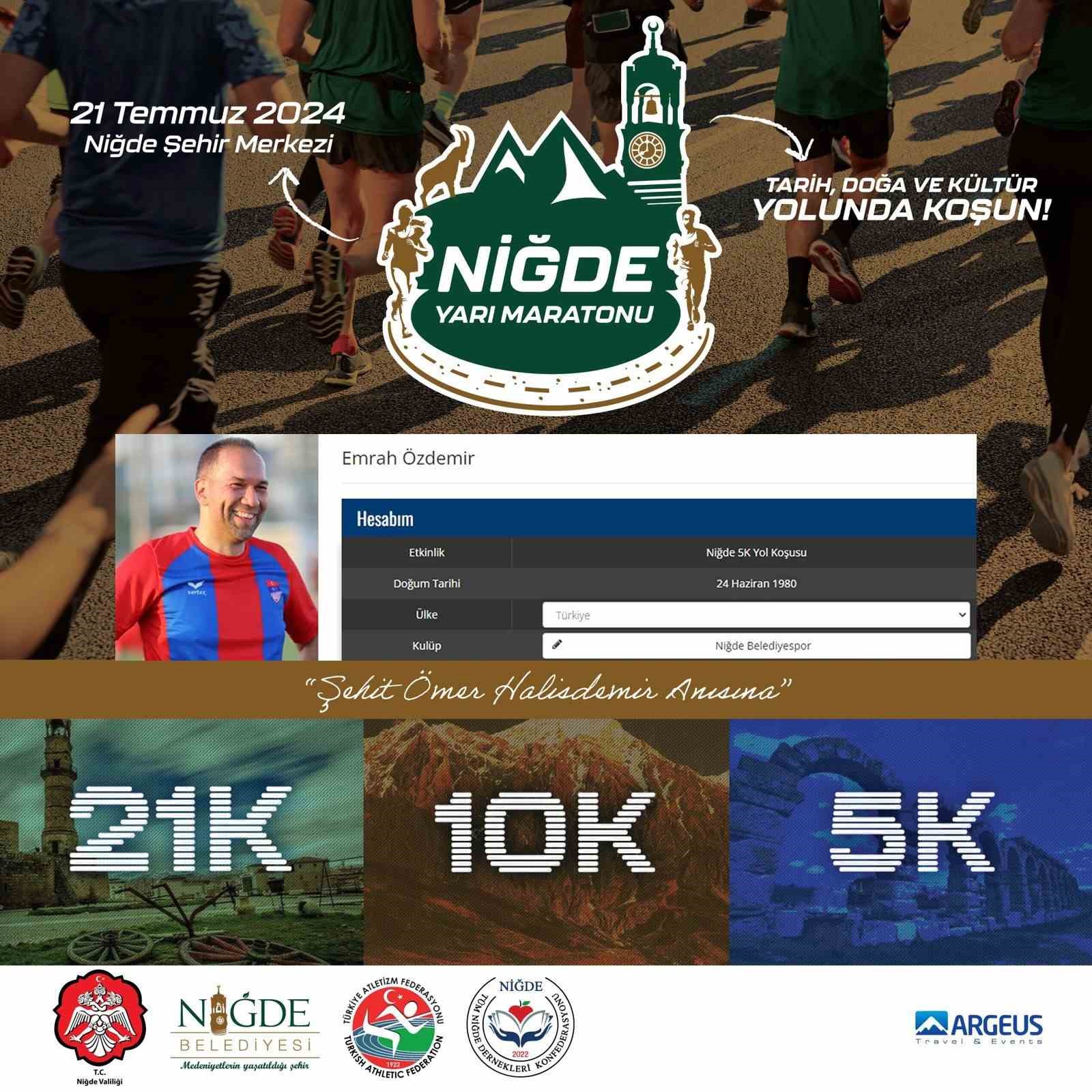 Niğde Yarı Maratonu için geri sayım başladı