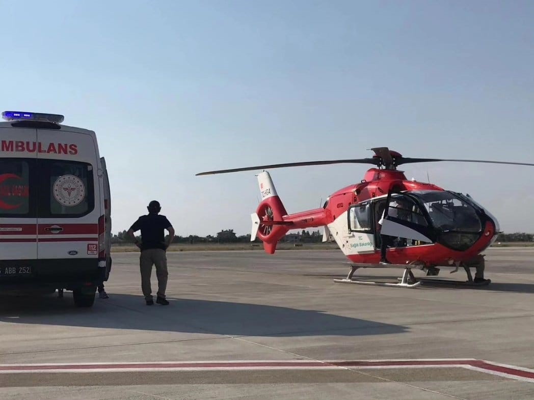 Kalp hastası bebek helikopter ambulansla Diyarbakır’a sevk edildi