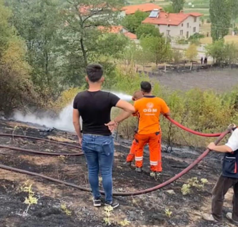 K&uuml;tahya&rsquo;da arazi yangını
