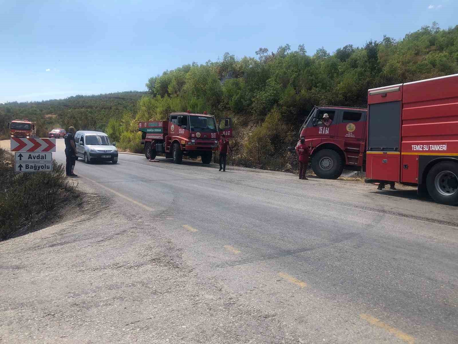 Ormanlık alanda çıkan yangın kısa sürede söndürüldü