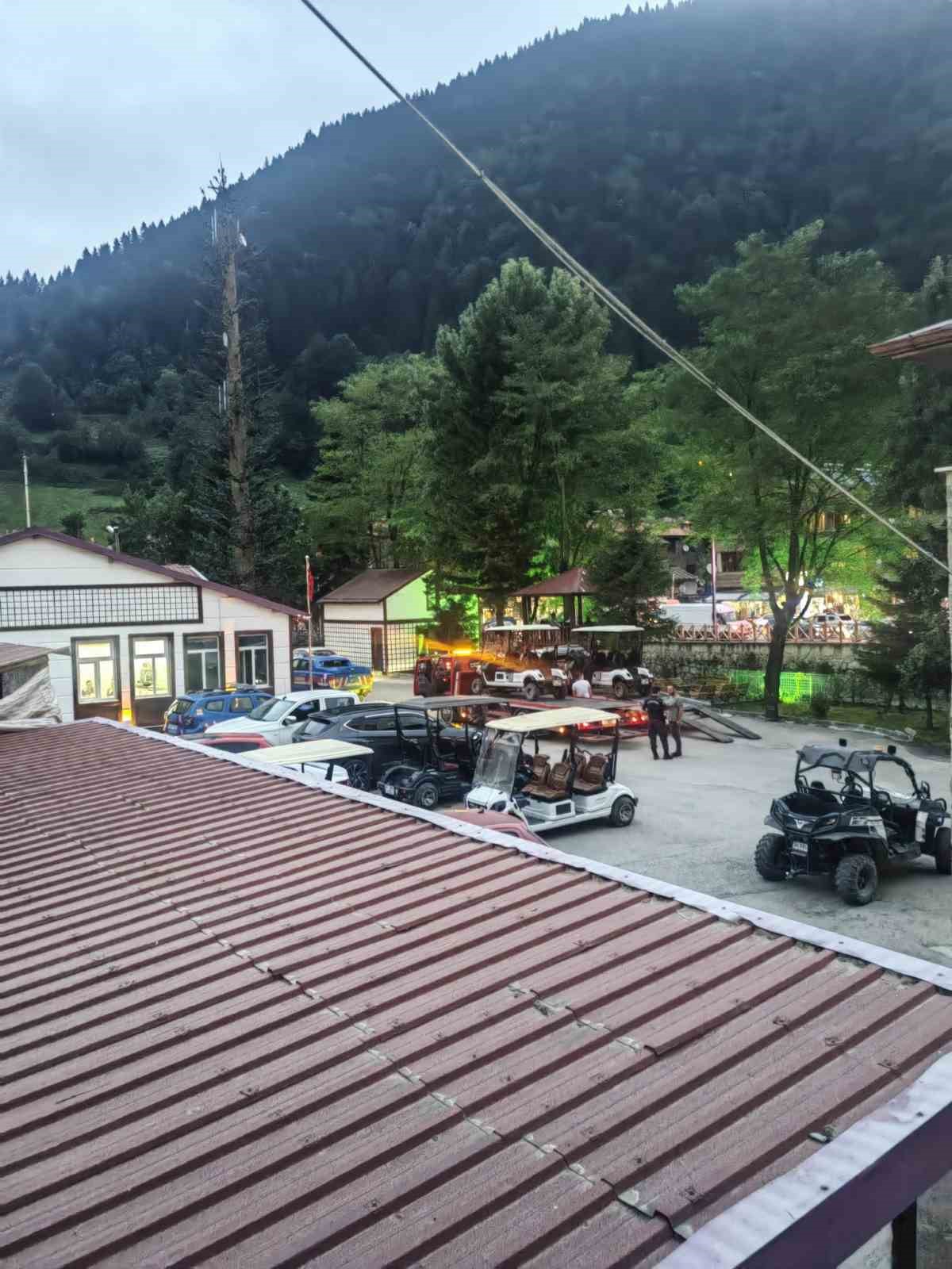 Uzungöl’de ticari amaçla kiralanan ATV ve golf araçları toplatıldı
