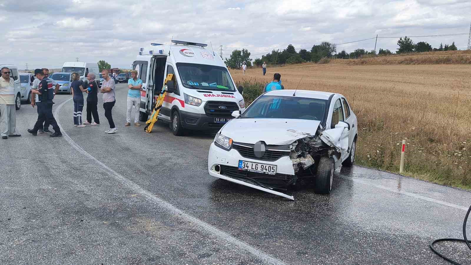 Tekirdağ&rsquo;da trafik kazası: 5 yaralı
