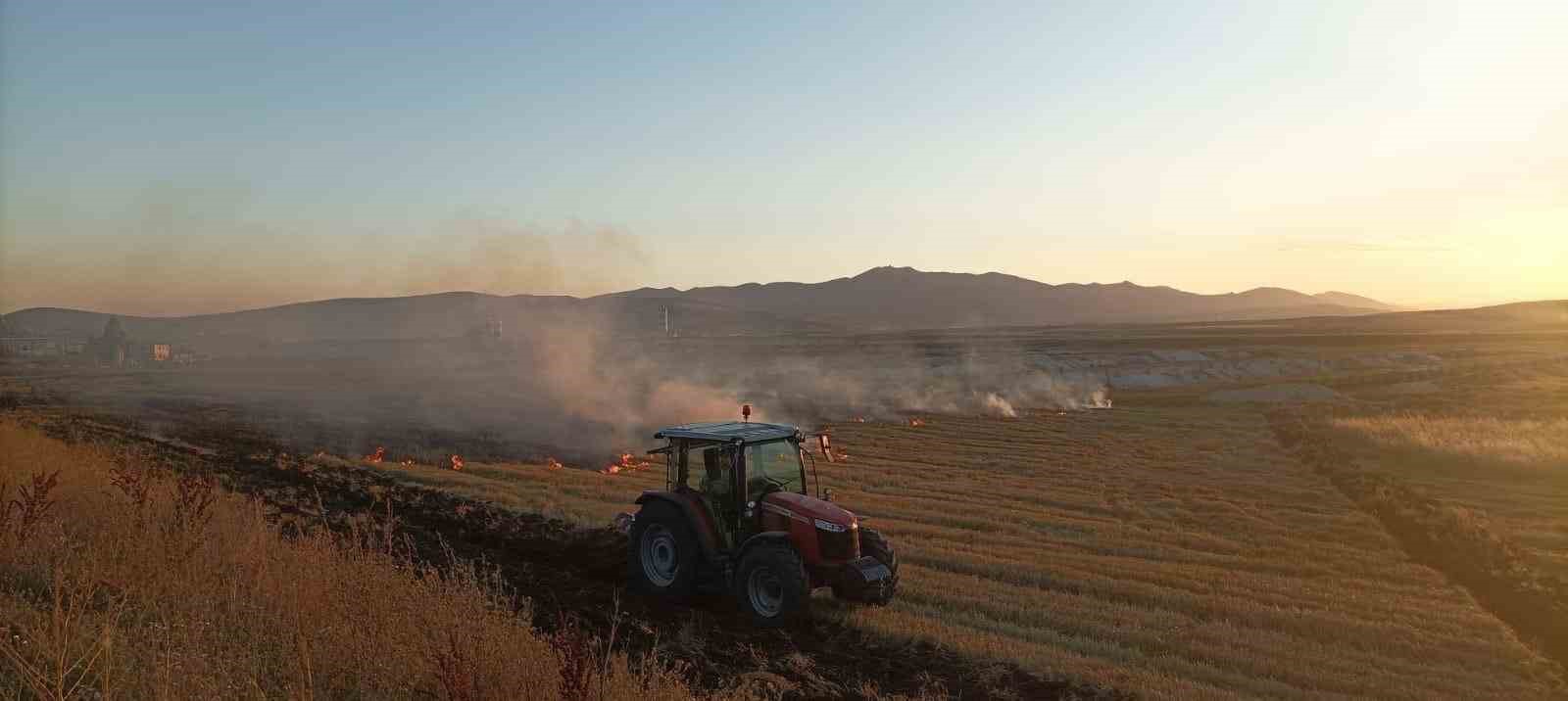 Ağrı’da 5 dönümlük tarla küle döndü
