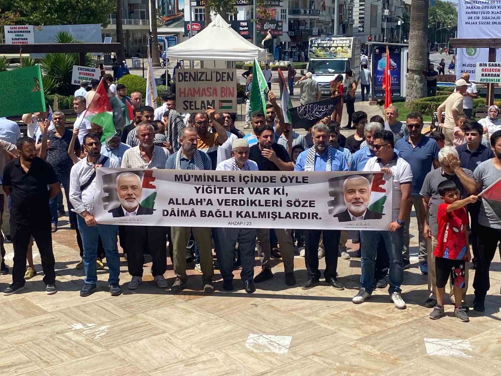 Denizli&rsquo;de Hamas lideri Haniye i&ccedil;in gıyabi cenaze namazı kılındı
