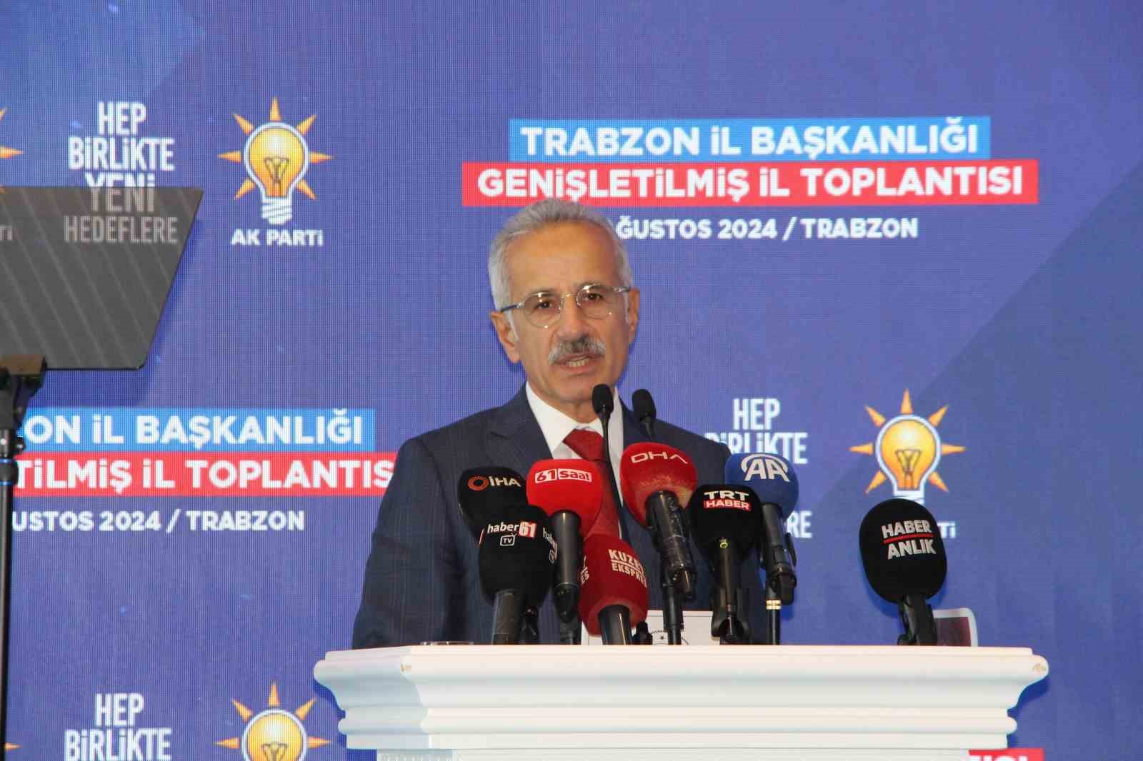 Bakan Uraloğlu: “Zigana Tüneli’nden açıldığı günden itibaren 2 milyon 200 bin üstünde araç geçti”