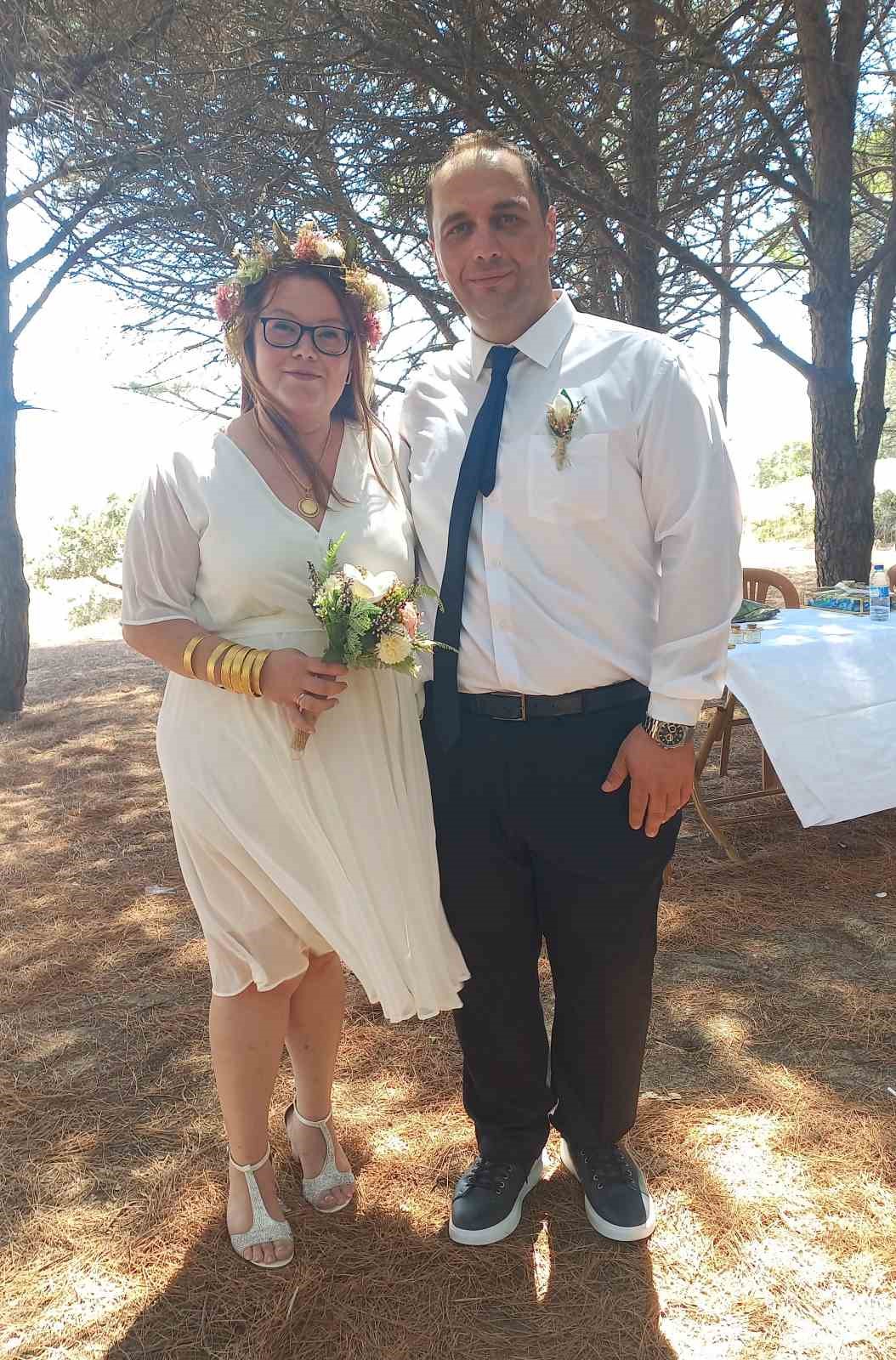 Saros K&ouml;rfezi&rsquo;nde nikah kıydılar
