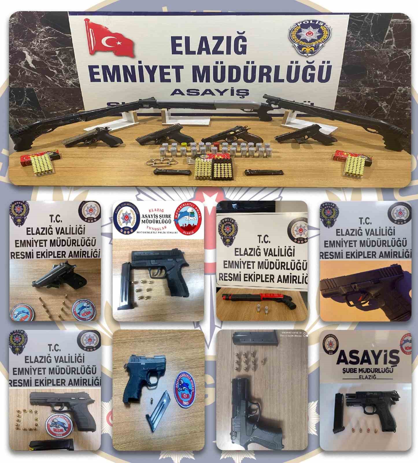 Elazığ’da ruhsatsız silah operasyonları