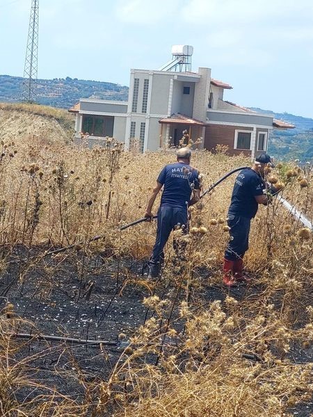 Samandağ’da çıkan çalılık yangını söndürüldü
