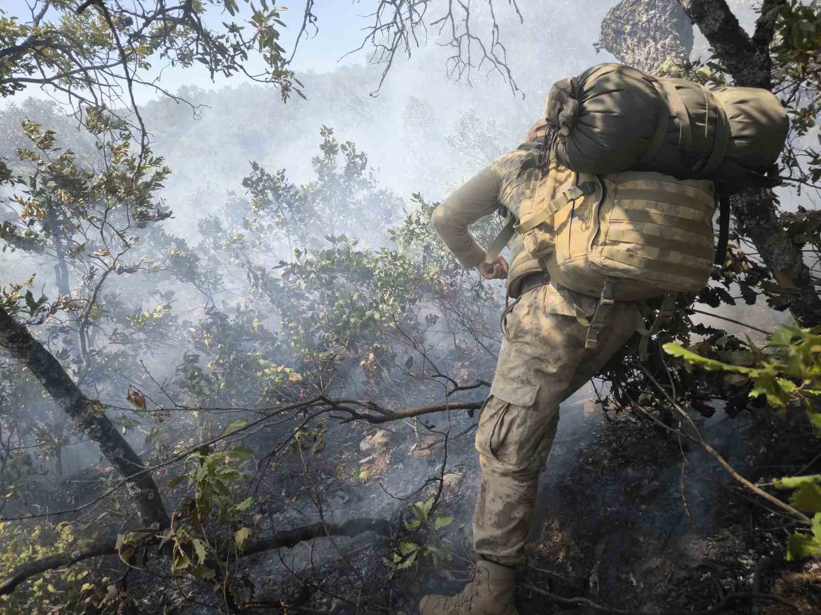 Tunceli’deki yangına, karadan ve havadan müdahale sürüyor