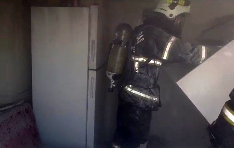 Kahramanmaraş&rsquo;ta konteyner yangını
