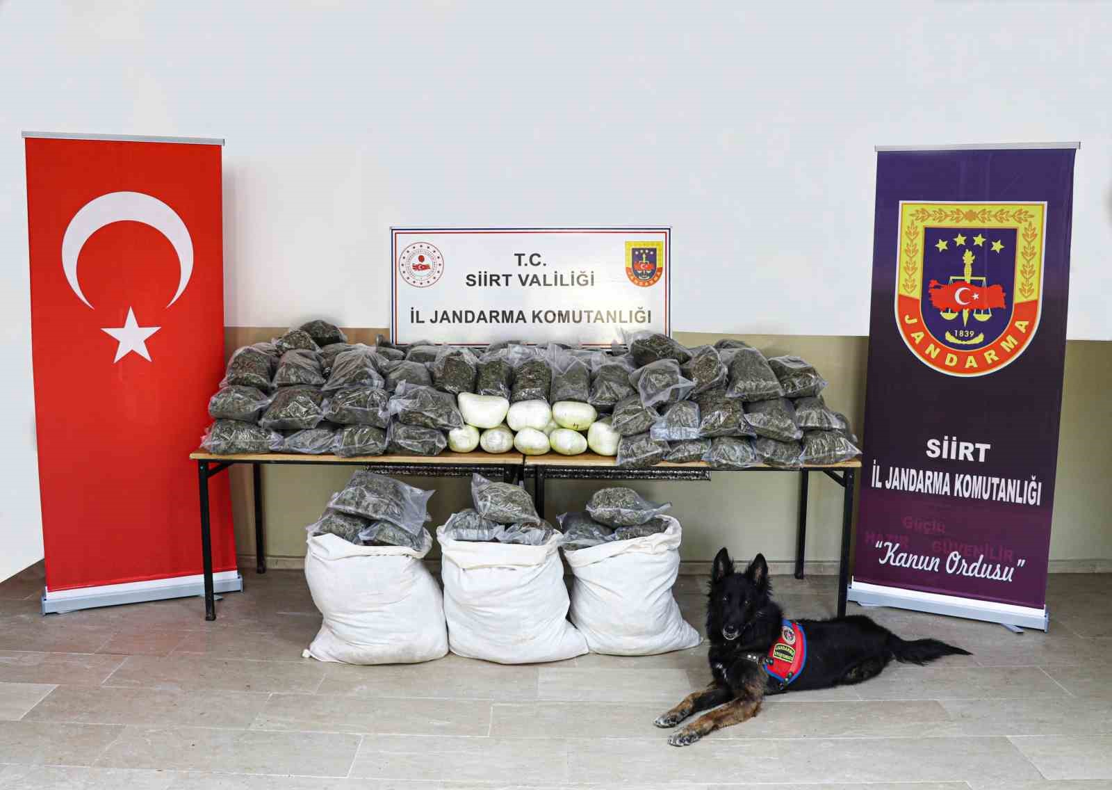 Siirt’te 170 kilo esrar ele geçirildi
