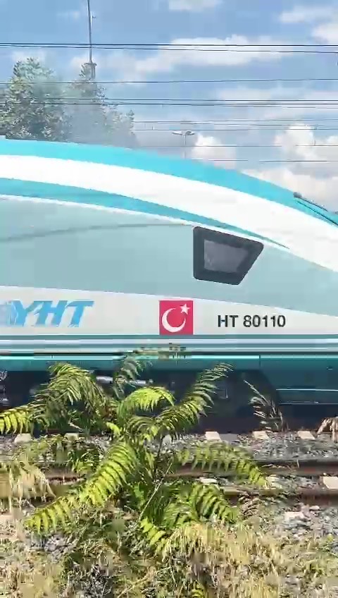 Hızlı tren rayında çıkan yangını canlarını hiçe sayarak söndürdüler