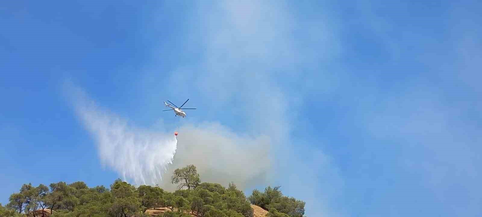 Manisa’daki orman yangınına müdahale devam ediyor