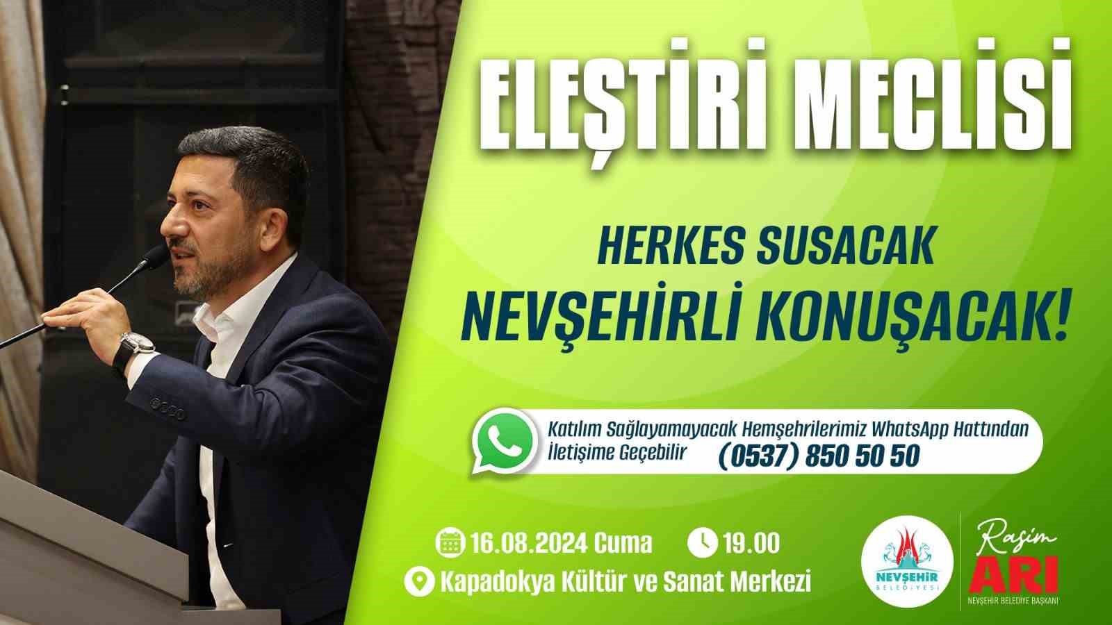 Başkan Arı’dan eleştiri meclisine davet