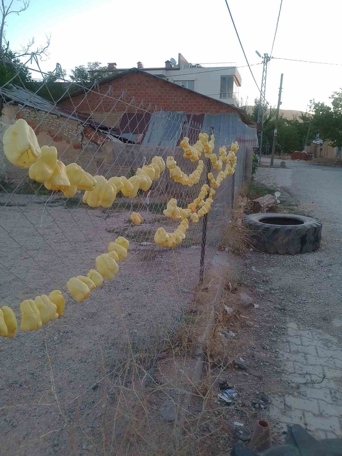 Elazığ’da kurutmalıklar sokakların süsü oldu