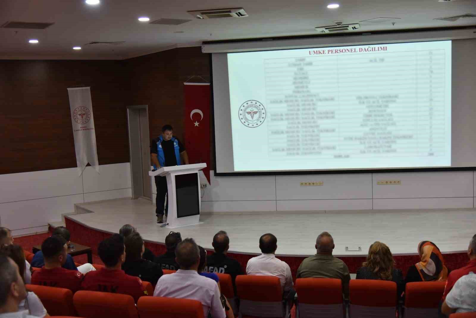 Sağlık Müdürlüğünde afet senaryoları ele alındı