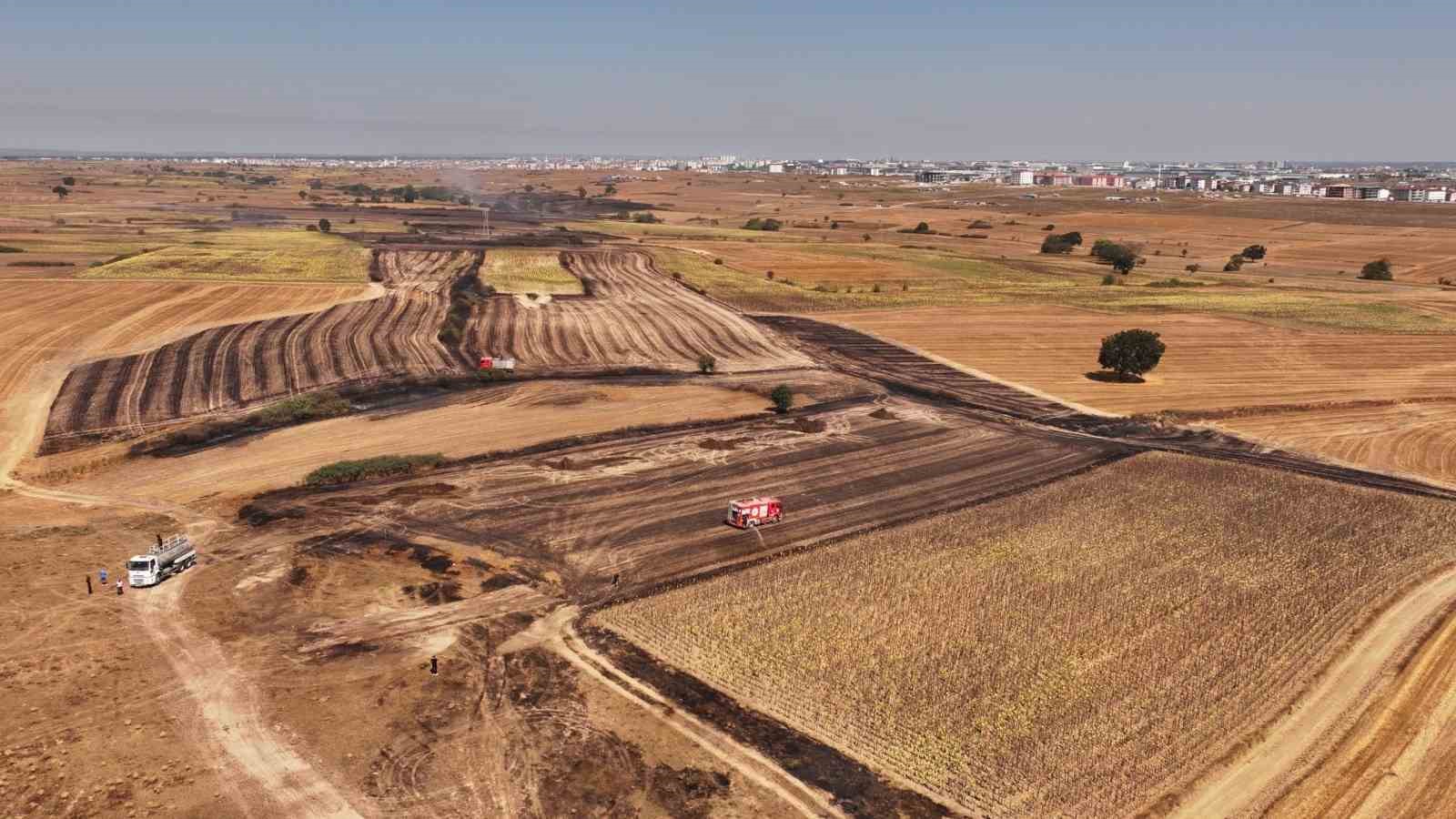Kapaklı&rsquo;da 30 dekar tarım arazisi k&uuml;l oldu
