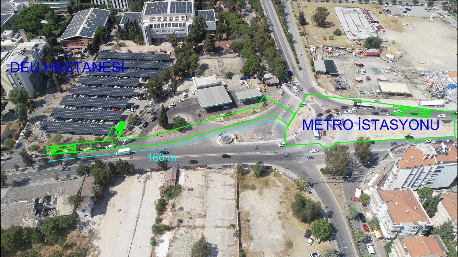 Metro çıkışı ile hastane arasına 160 metrelik yaya tüneli