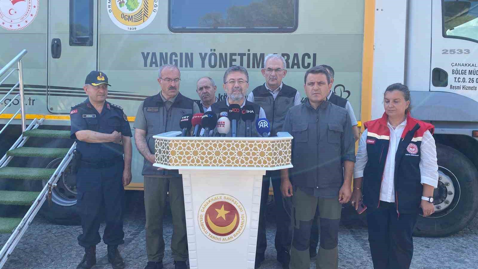 Bakan Yumaklı: "Yangın kontrol altına alındı"
