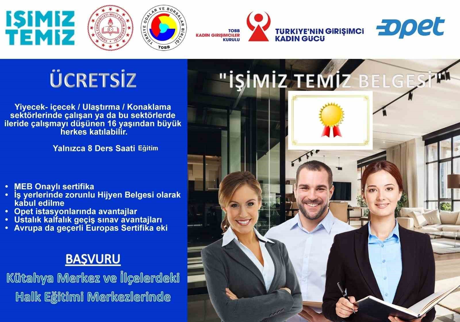 K&uuml;tahya&rsquo;da &ldquo;İşimiz Temiz&rdquo; eğitimleri başlıyor
