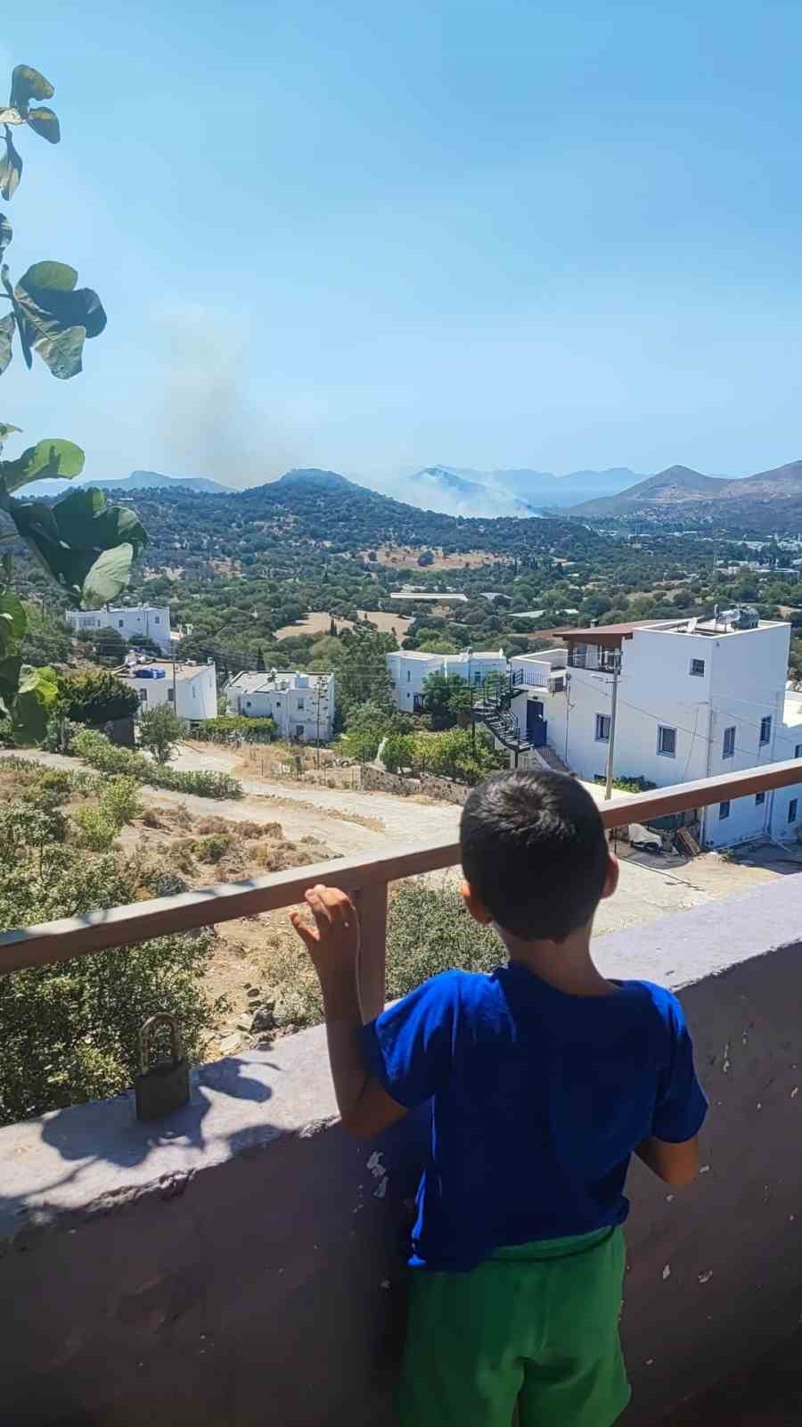 Bodrum&rsquo;da makilik alanda yangın
