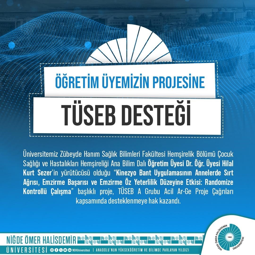 Niğde’de öğretim üyesinin projesine TÜSEB desteği