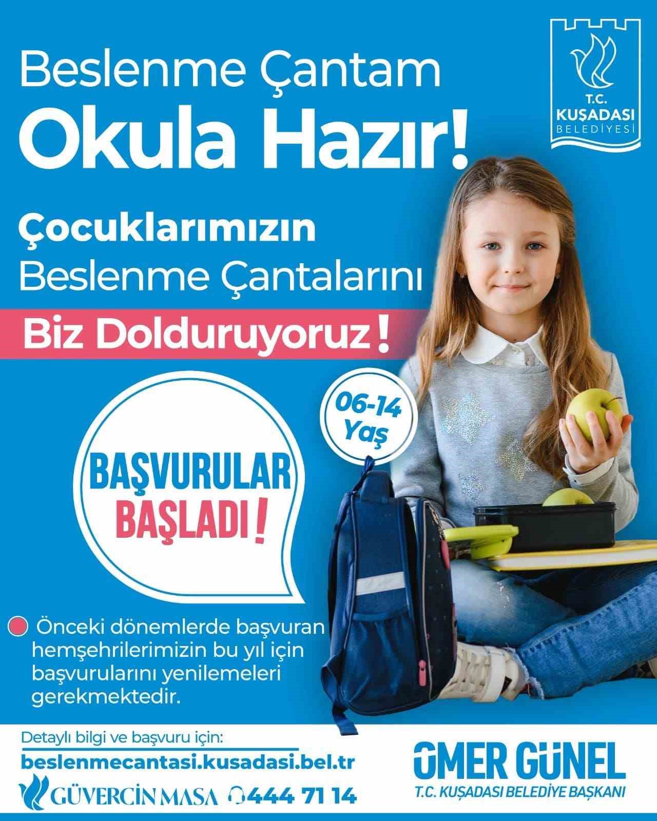 Kuşadası’nda beslenme çantası desteği için başvurular başladı
