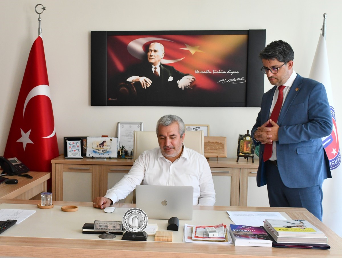 &Ouml;SYM Başkanı Ersoy&rsquo;dan &Ccedil;OM&Uuml;&rsquo;ye ziyaret
