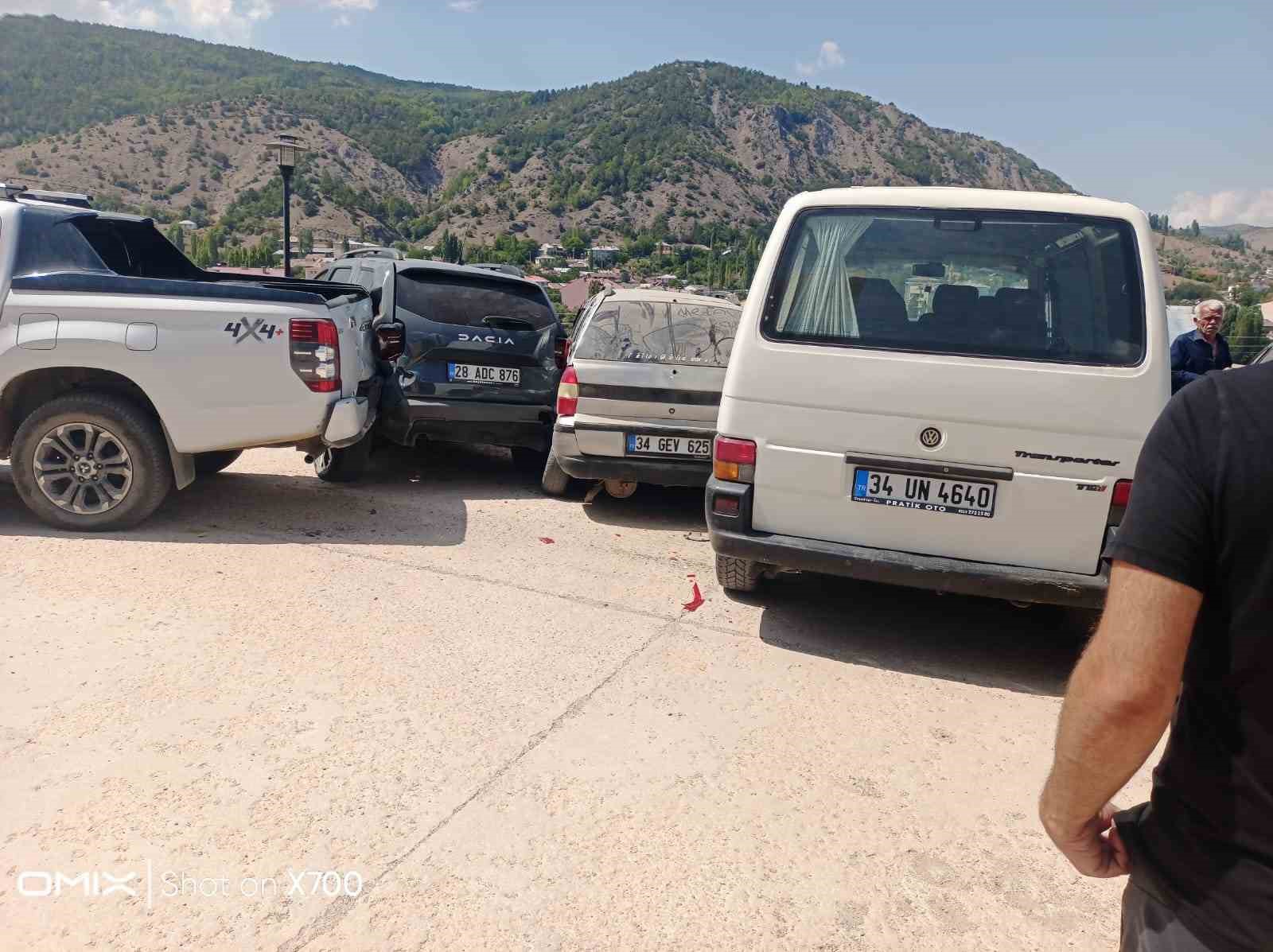 Giresun’da zincirleme trafik kazası: 1 yaralı