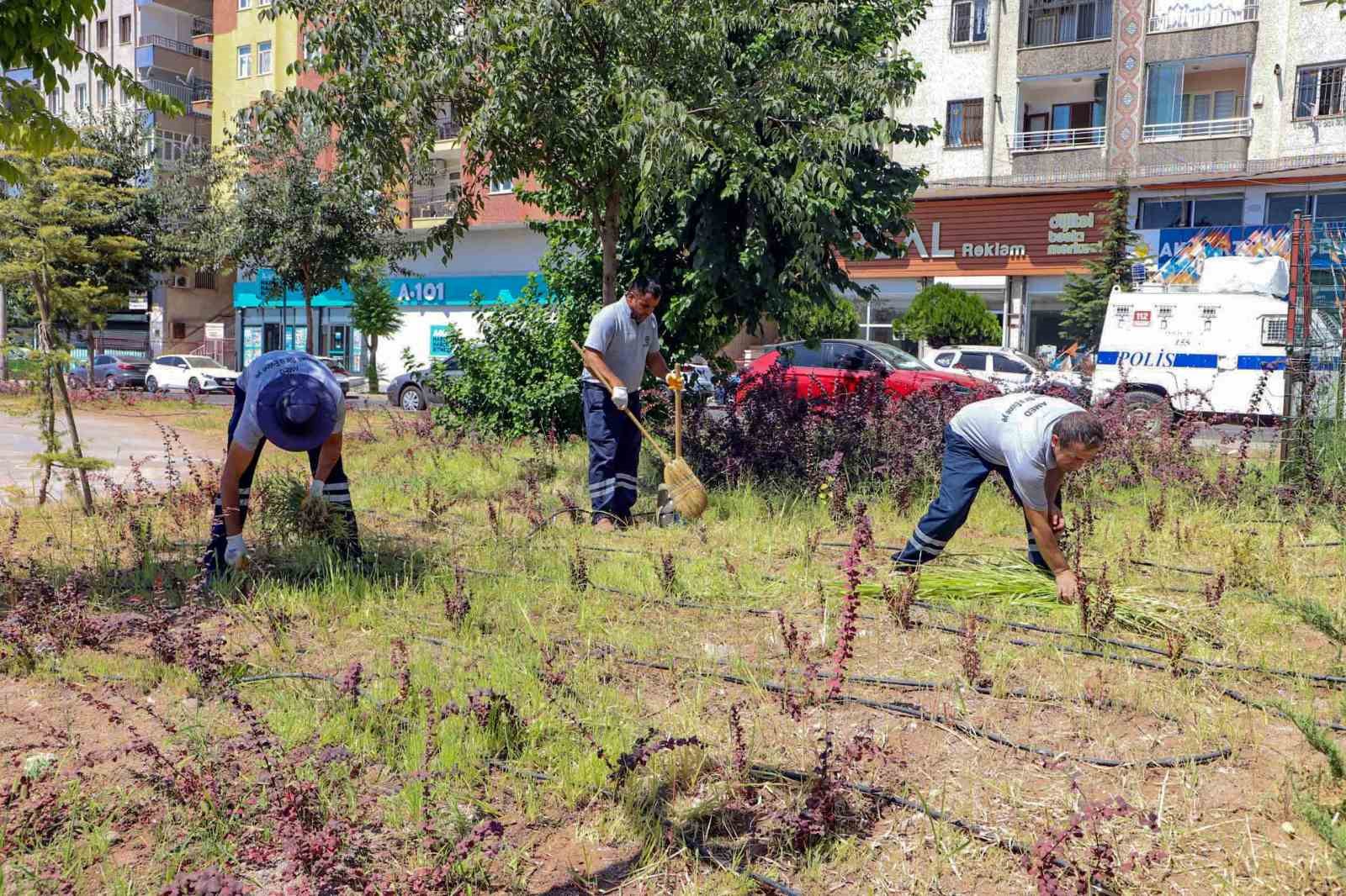 Diyarbakır&rsquo;da park ve bah&ccedil;elerde temizlik &ccedil;alışmaları
