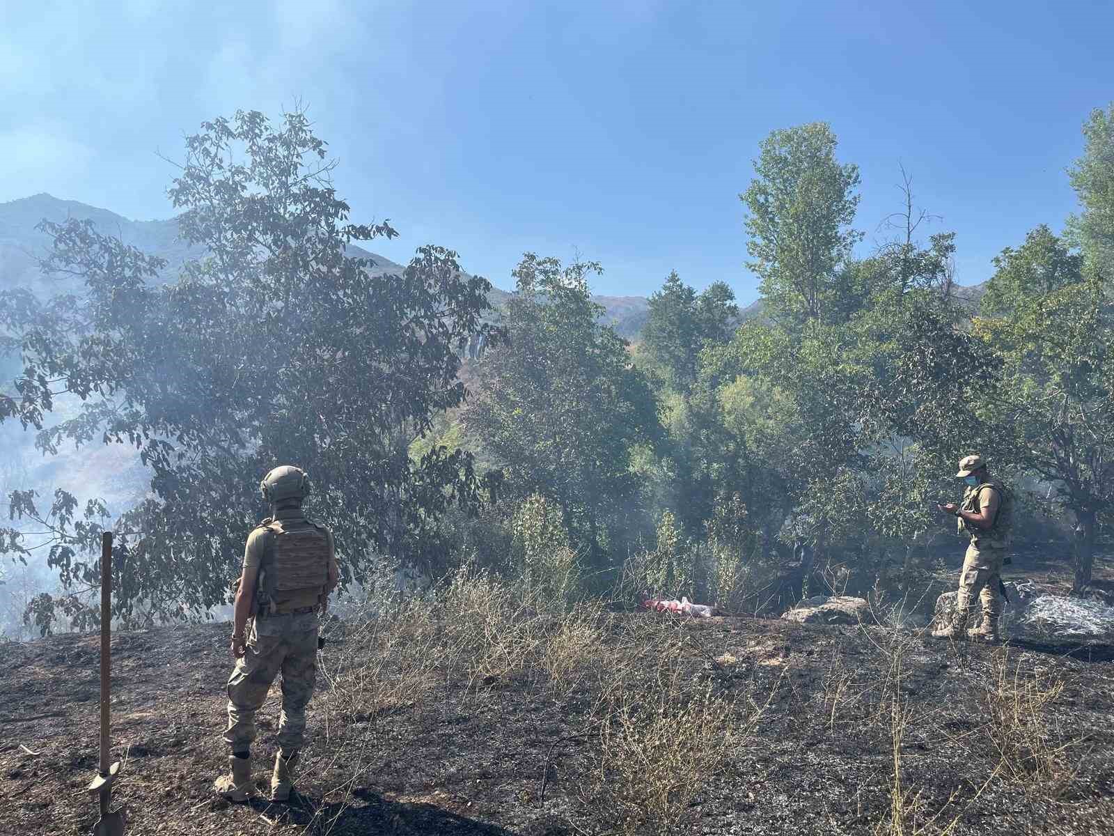 Tunceli’de çıkan örtü yangın söndürüldü