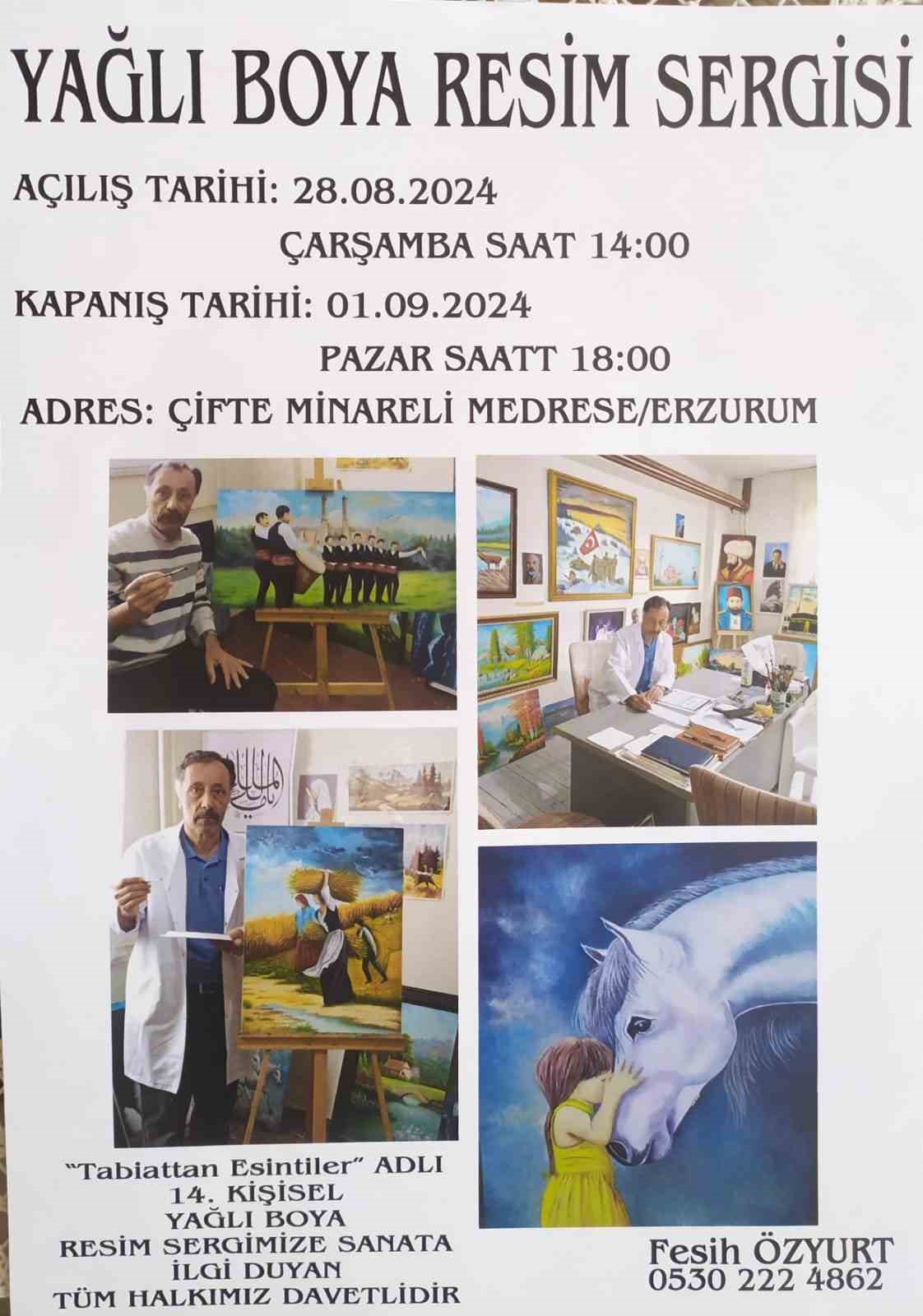 Ressam Fesih Özyurt 14’nci kişisel sergisini açıyor
