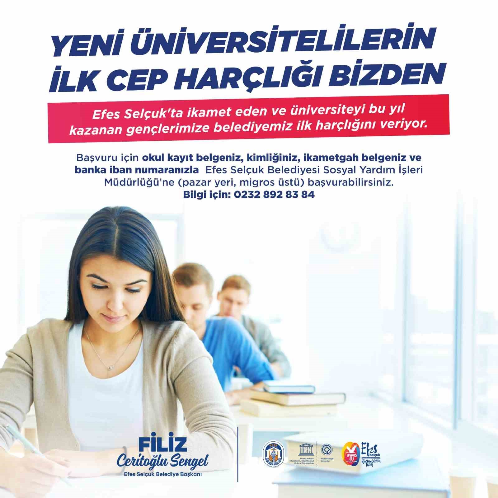 Selçuk Belediyesinden yeni üniversiteli gençlere destek: &quot;İlk harçlıklarınız bizden&quot;