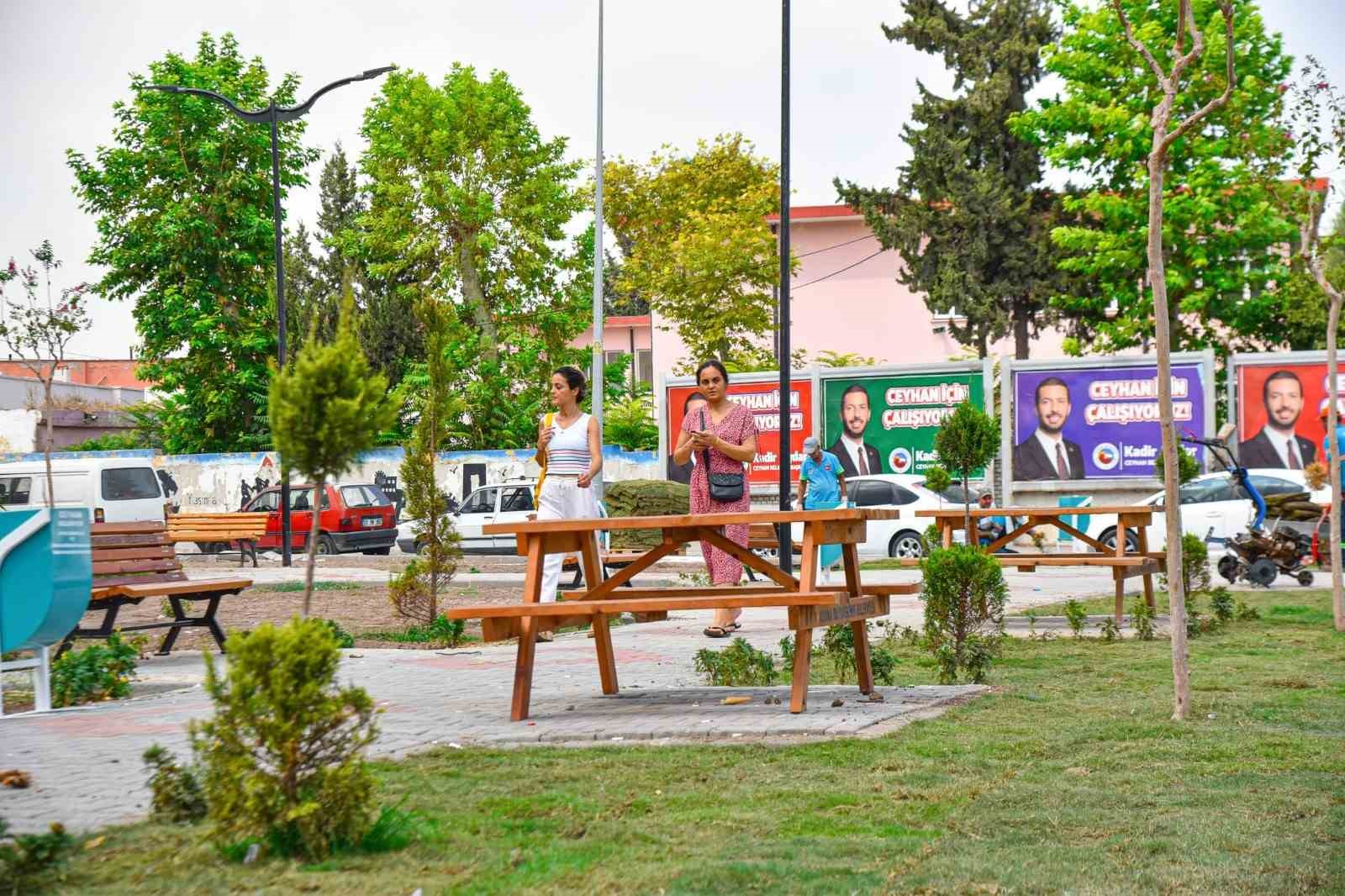 Başkan Kadir Aydar&rsquo;dan Ceyhan&rsquo;ın merkezine yeni yeşil alan
