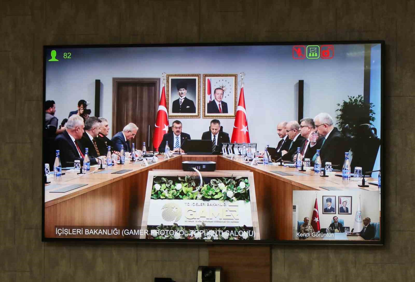 Vali Aydoğdu, Bakan Yerlikaya ve Tekin’in başkanlığında yapılan toplantıya VKS üzerinden katıldı