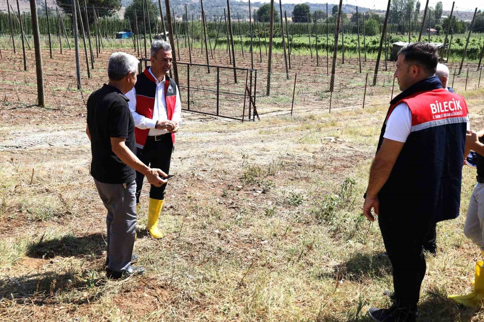 Zarar g&ouml;ren tarımsal alanlarda hasar tespit &ccedil;alışmaları yapıldı
