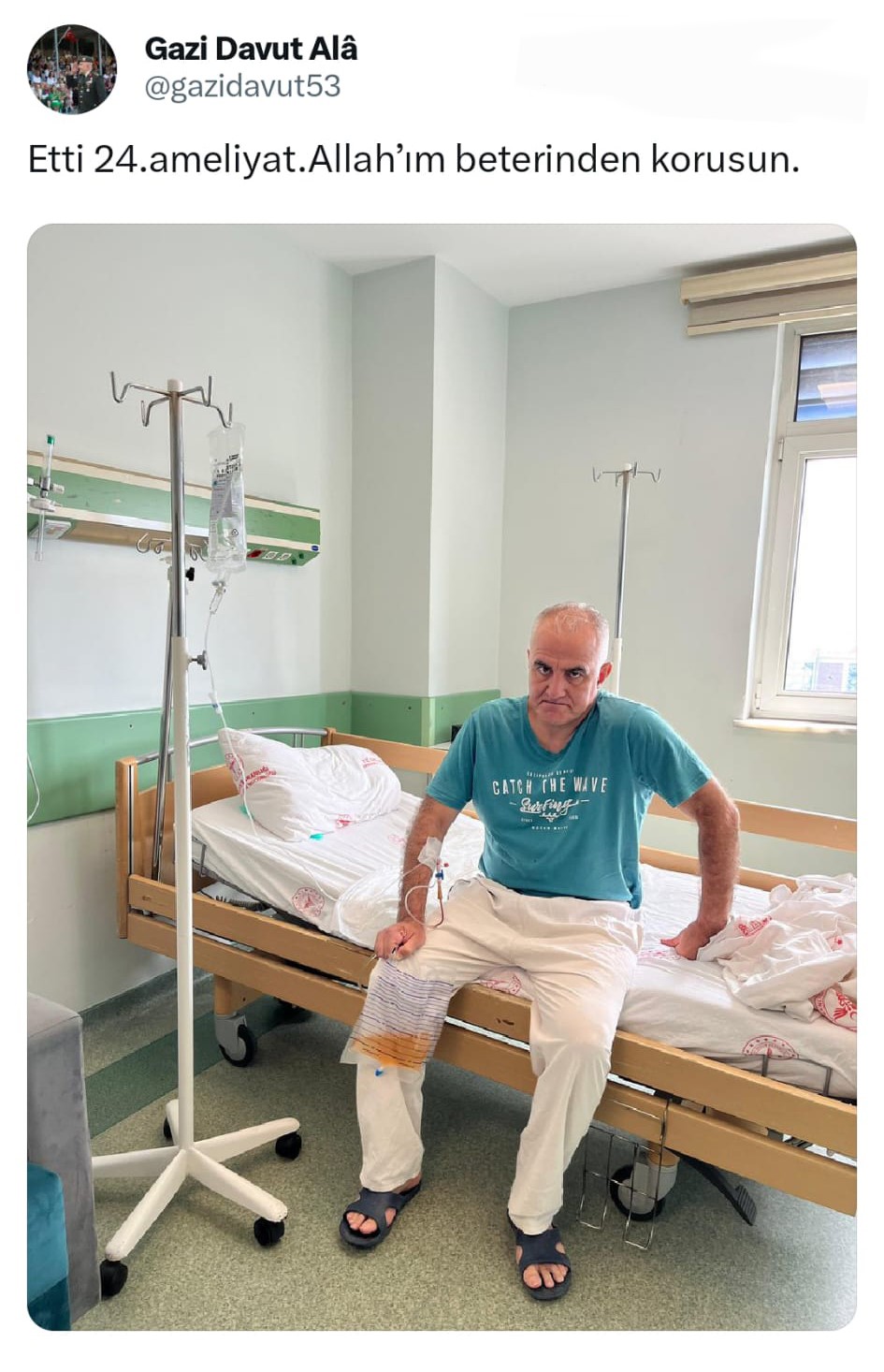 15 Temmuz Gazisi T&uuml;mgeneral Davut Al&acirc;, 24. ameliyatını oldu
