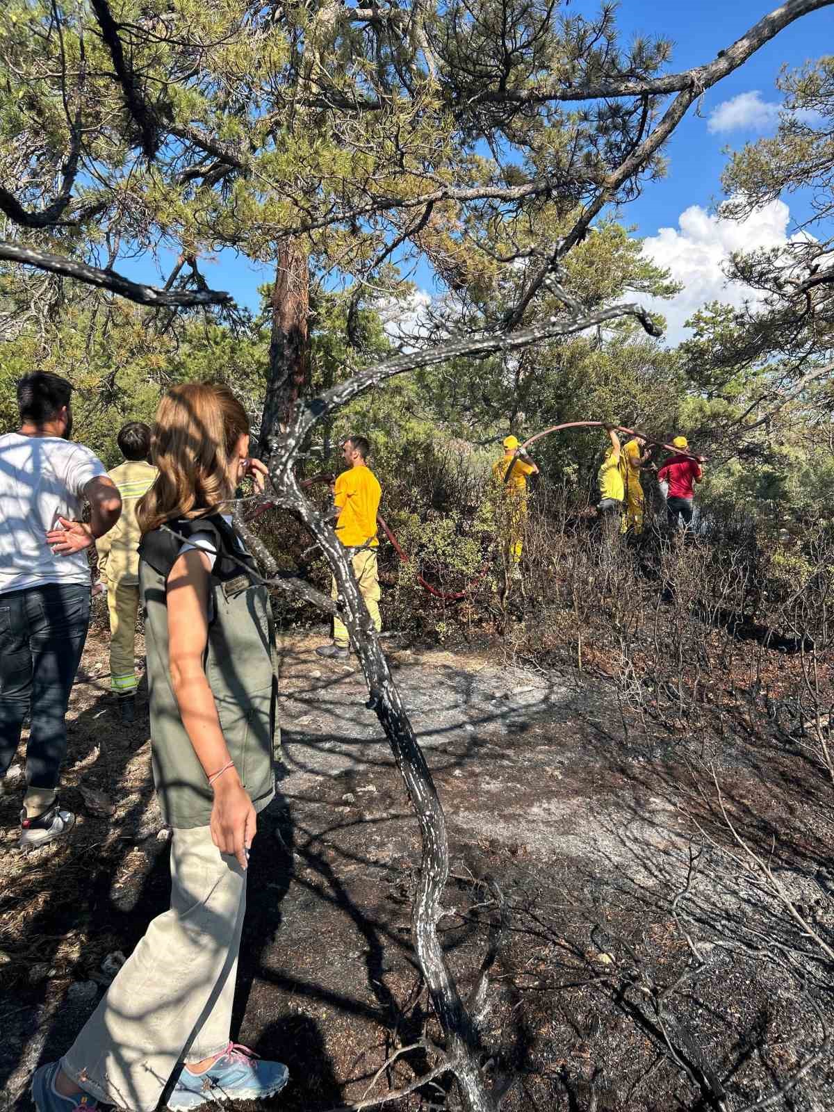 Burdur&rsquo;da &ccedil;ıkan orman yangını ekiplerin hızlı m&uuml;dahalesiyle b&uuml;y&uuml;meden s&ouml;nd&uuml;r&uuml;ld&uuml;
