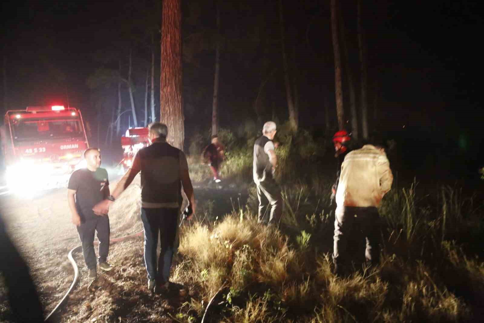 Yangın gece boyu devam etti, Orman Genel Müdürü, Vali Akbıyık ile geceyi sahada geçirdi