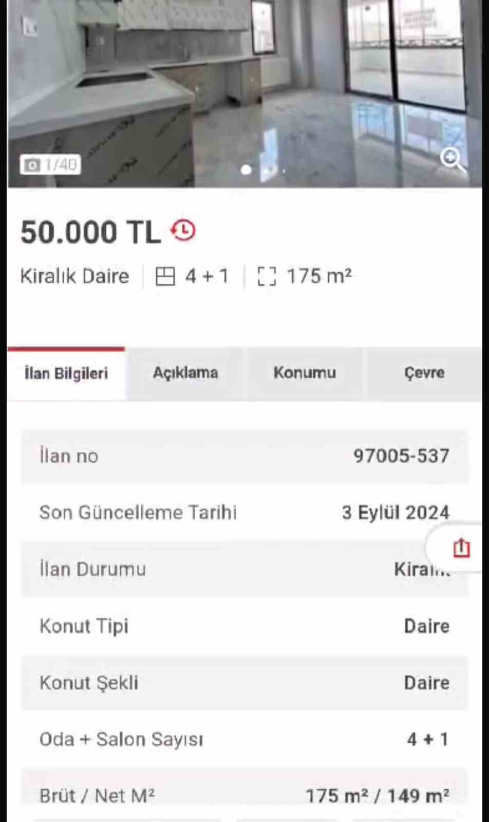 Bu eve 50 bin lira kira istedi
