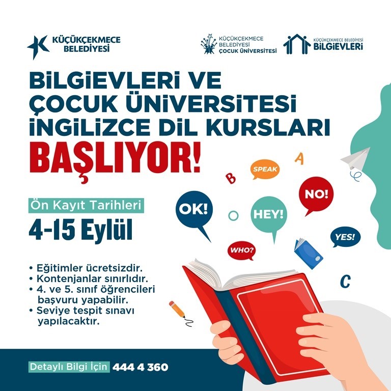 Bilgi evleri ve &ccedil;ocuk &uuml;niversitesi kurs kayıtları başladı
