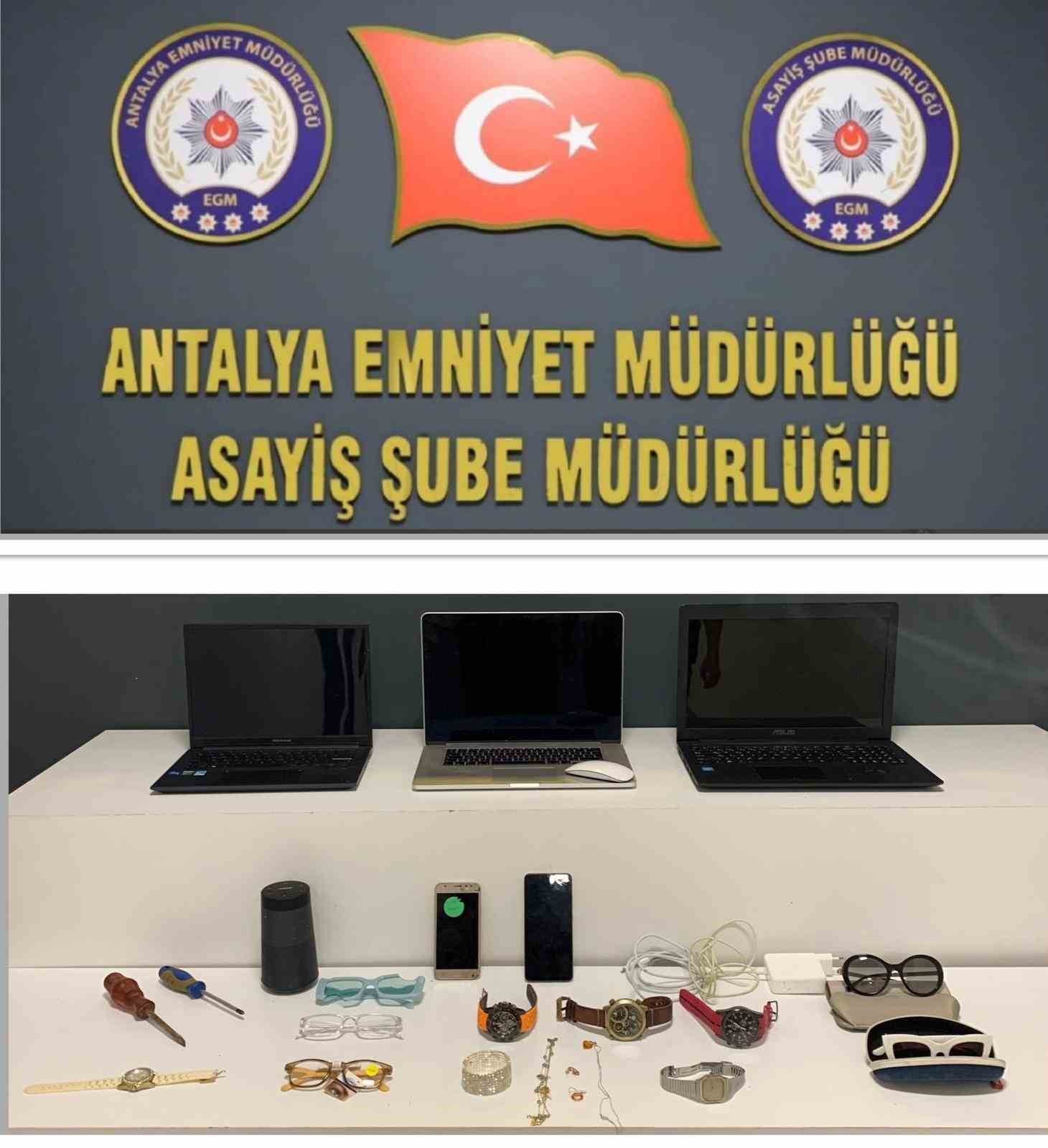 Antalya’da hırsızlık yapan iki kişi tutuklandı