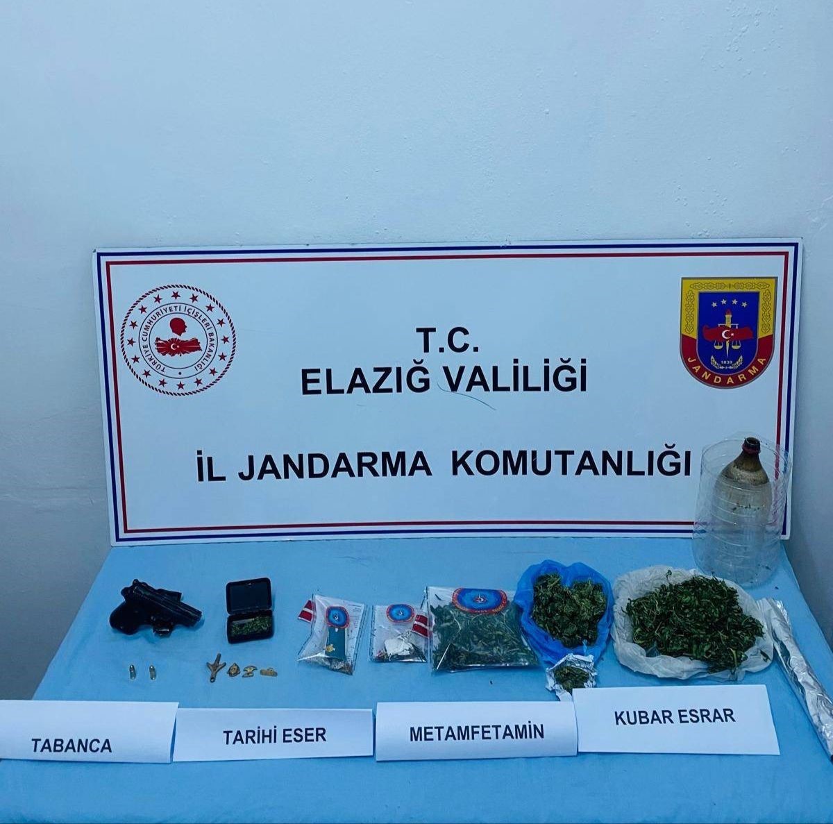 Elazığ uyuşturucuyla mücadele: 1 gözaltı