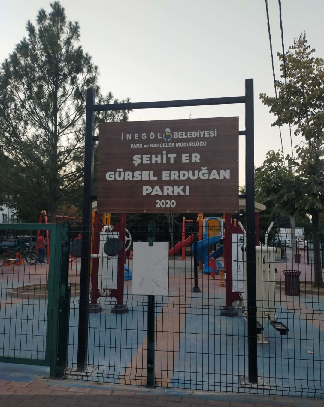 Alacalı şehittin isimi İnegöl’deki parkta yaşatılıyor