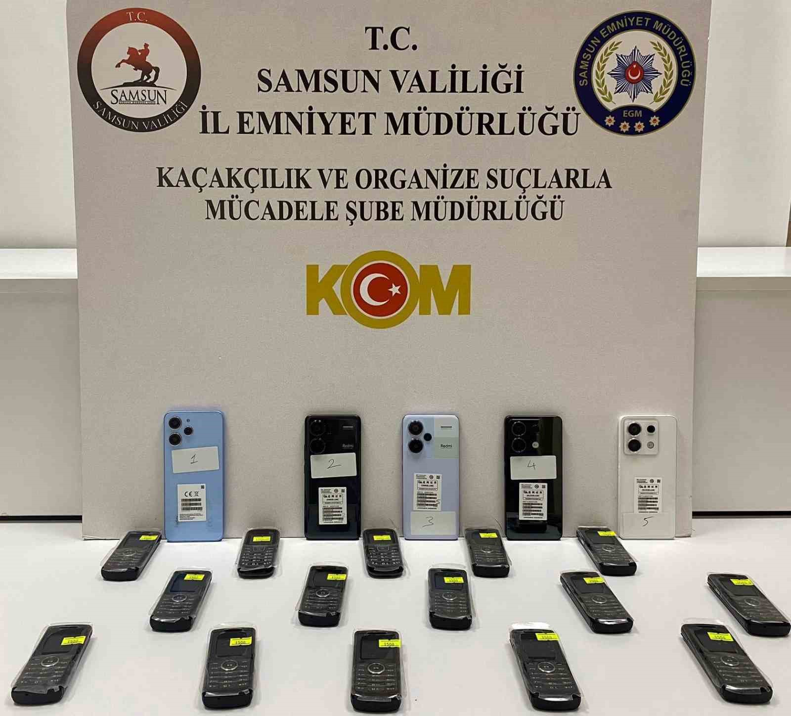 Samsun’da kaçak elektronik sigara ve cep telefonu ele geçirildi