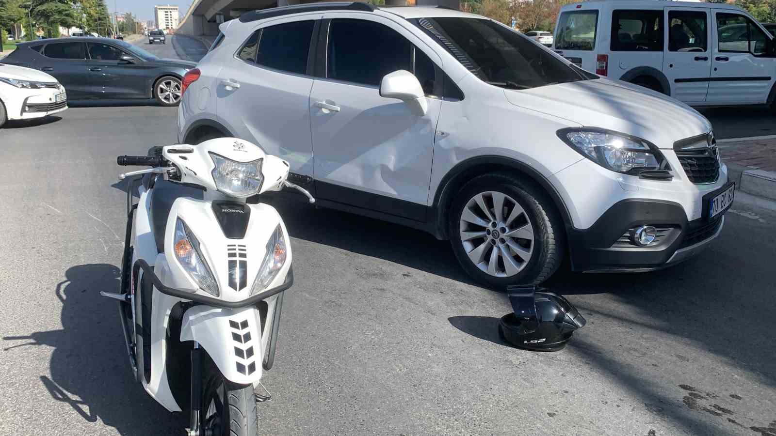 Karaman’da cip ile motosiklet çarpıştı: 1 yaralı