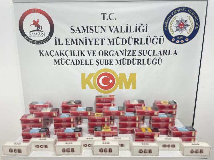 Samsun’da 11 bin 800 adet makaron ele geçirildi