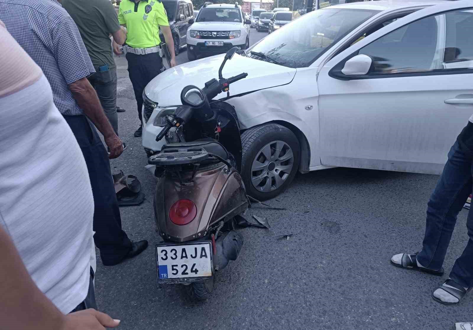 Mardin’de otomobil ile motosiklet çarpıştı: 1 yaralı